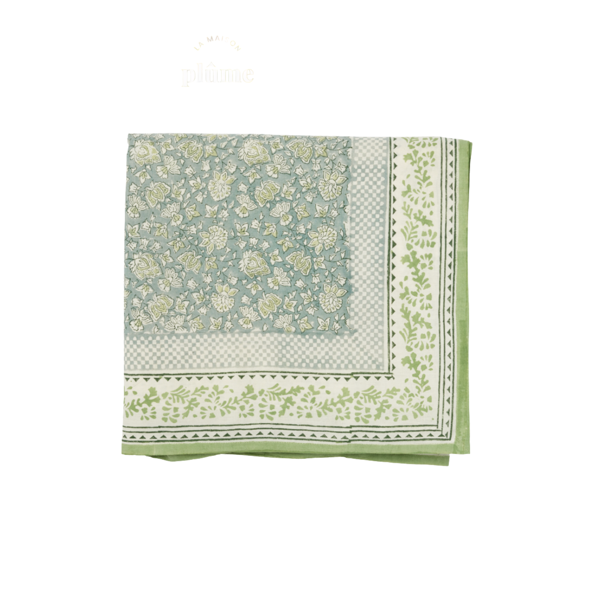 Bonheur du jour, Nappe rectangle 170x250 - Arushi Blue Green