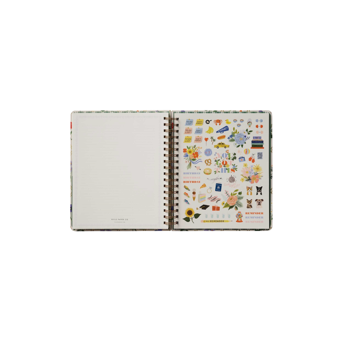Rifle Paper Co, Agenda à spirale 2027 - Garden Study