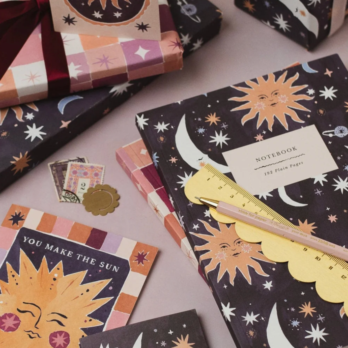 Sister Paper Co, Carnet de notes - Soleil et Lune