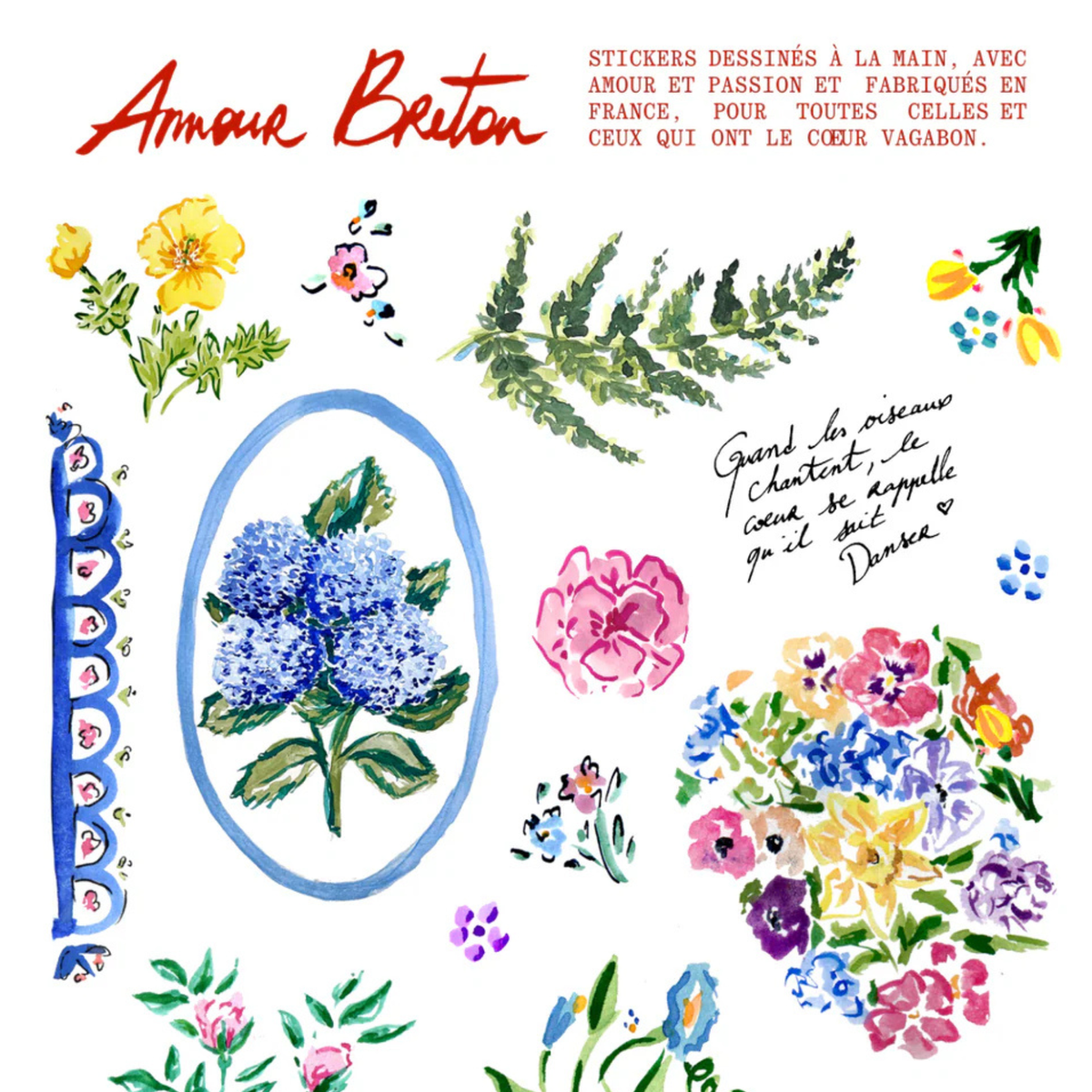 Planche de stickers - FLEURS
