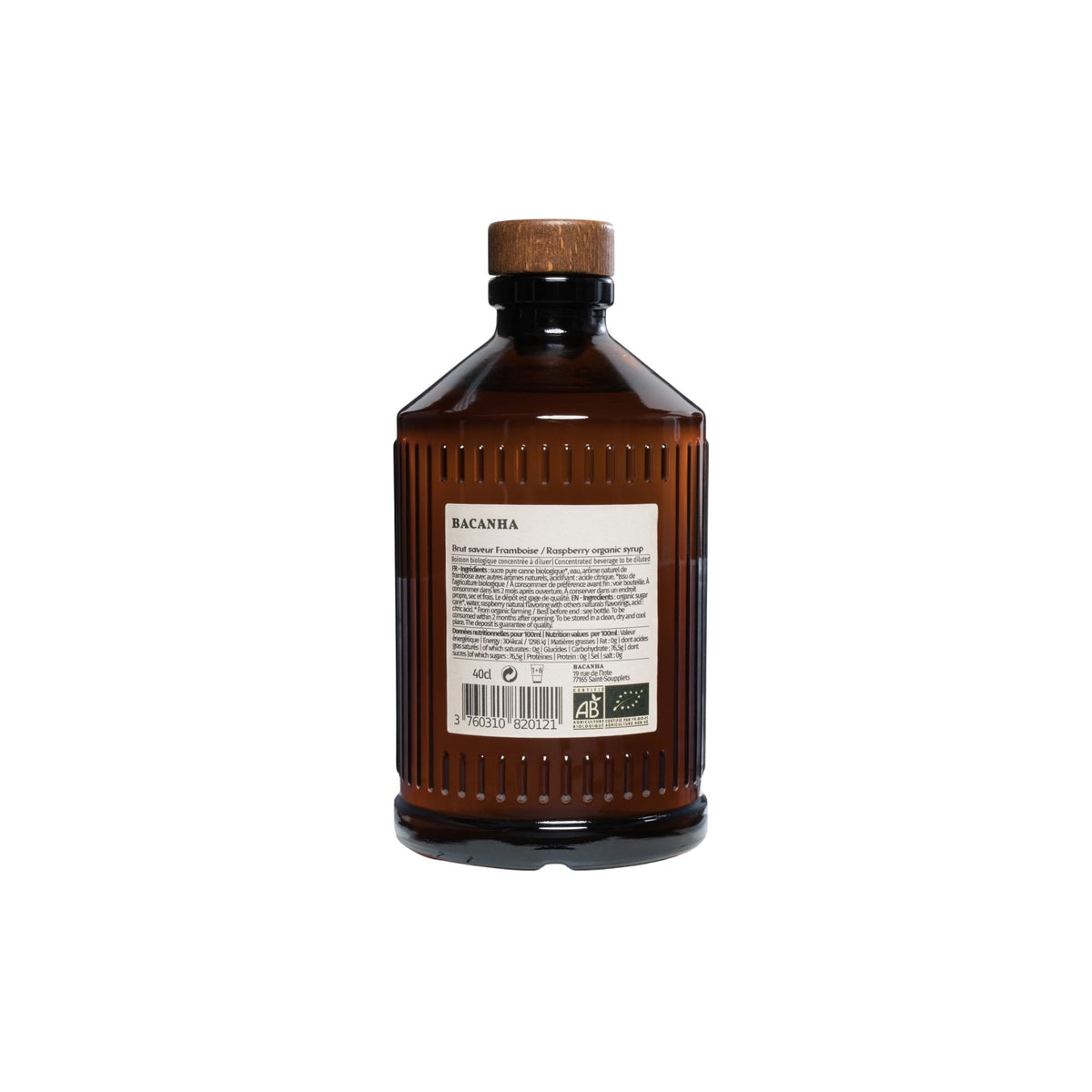 Bacanha, Sirop bio brut - Framboise