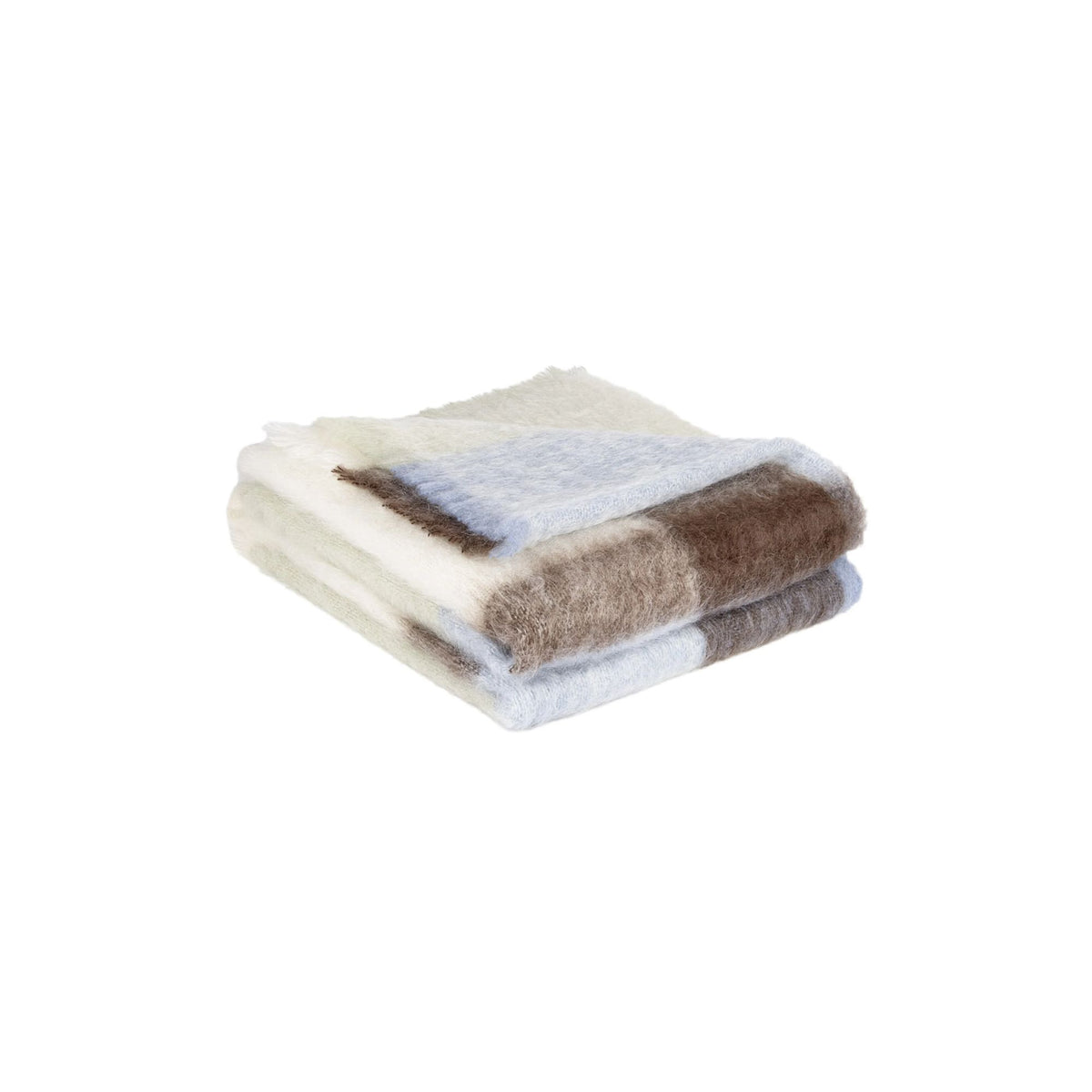 Brun de Vian Tiran, Plaid Mohair Dessins - Carreaux Alpages
