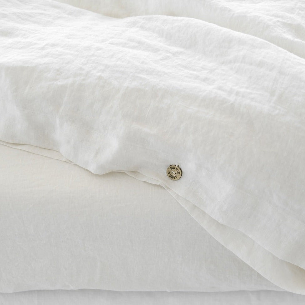 Drap housse en lin Magic Linen - Blanc