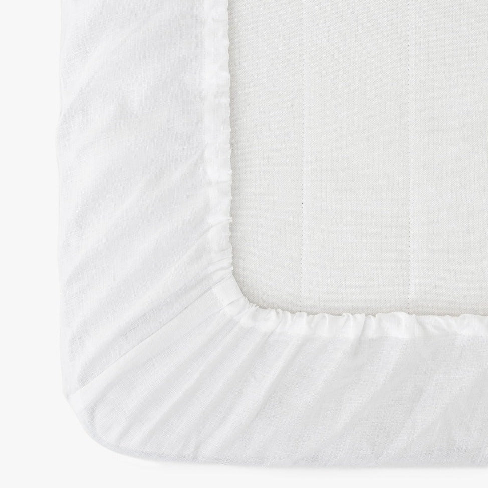 Drap housse en lin Magic Linen - Blanc