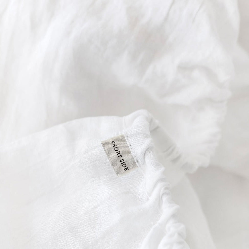 Drap housse en lin Magic Linen - Blanc