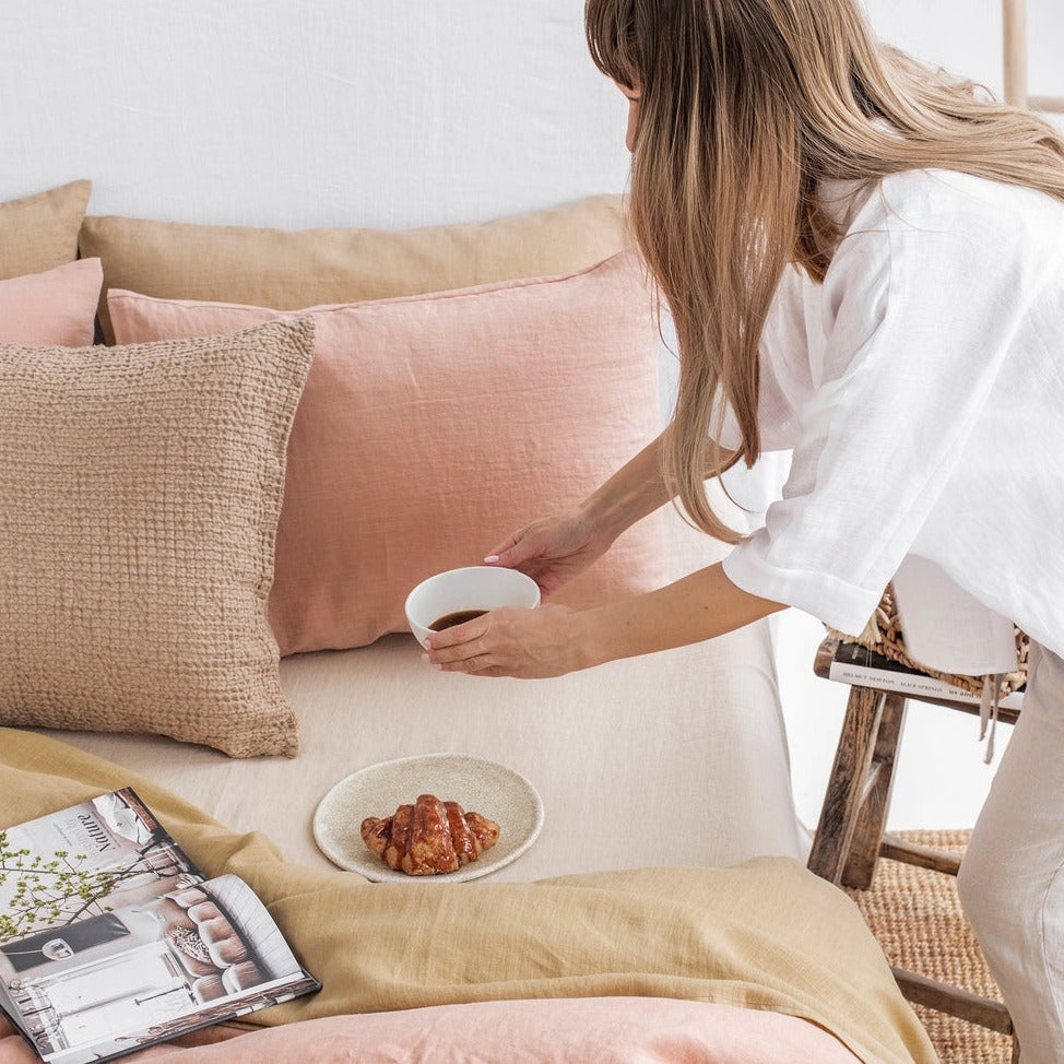 Drap housse en lin Magic Linen - Naturel