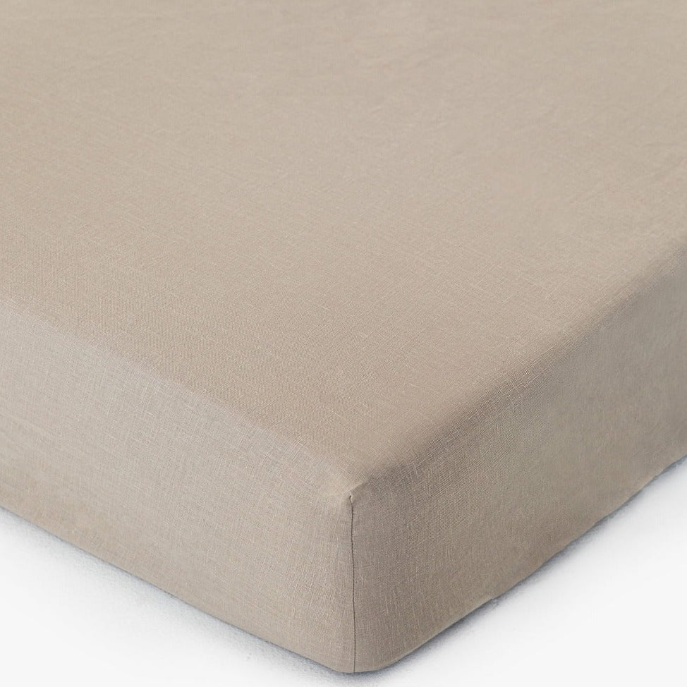 Drap housse en lin Magic Linen - Naturel