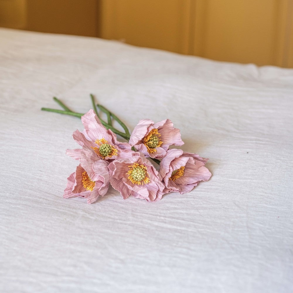 Flowrette, Pavot en papier - Rose Clair