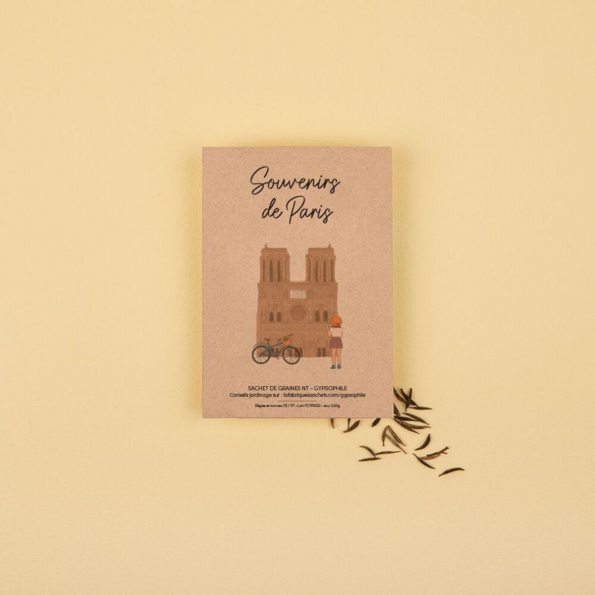La Fabrique à Sachets, Sachet de graines de Gypsophile - Souvenir de Paris
