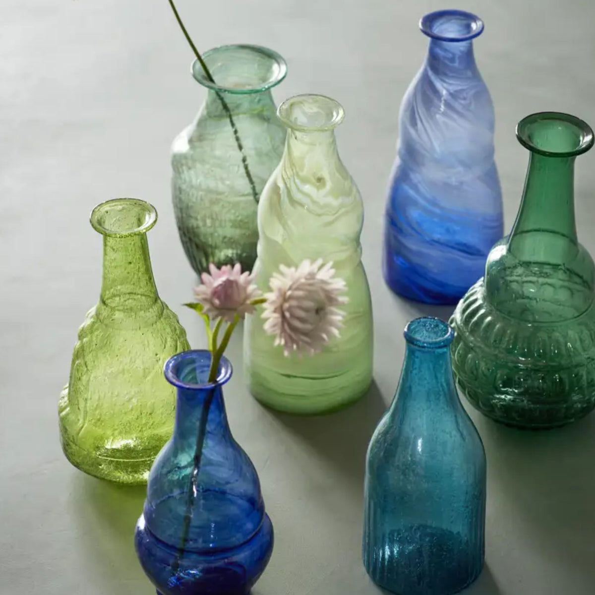 Madam Stoltz, Soliflore bouteille - Bleu