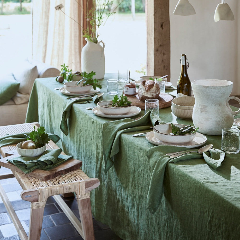 Magic Linen, Nappe en lin 150x250 - Forest Green