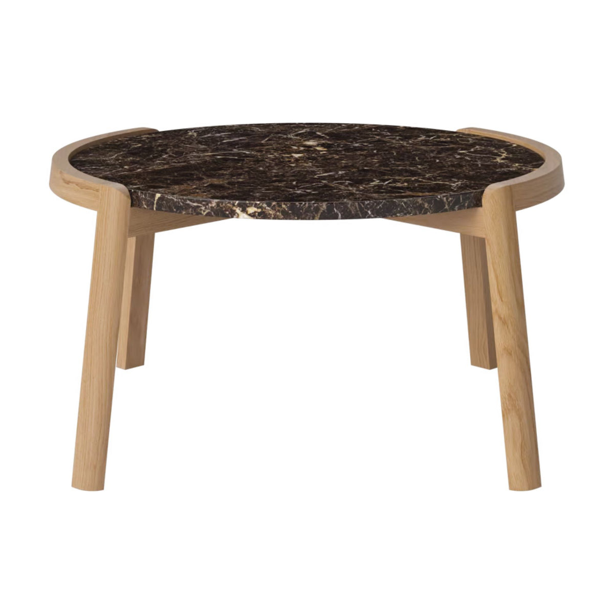 Table basse Bolia MIX - Marbre brun Ø65 cm