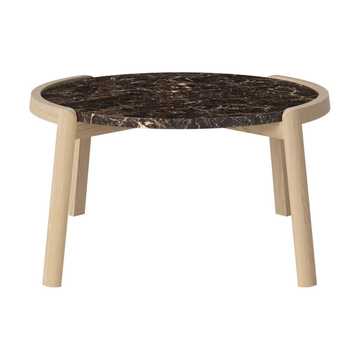 Table basse Bolia MIX - Marbre brun Ø65 cm