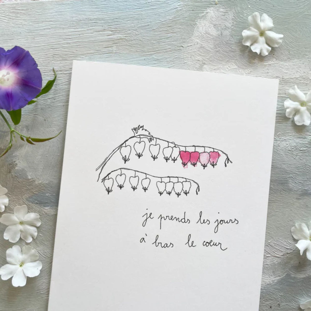 Papillonnage, Carte - A bras le coeur