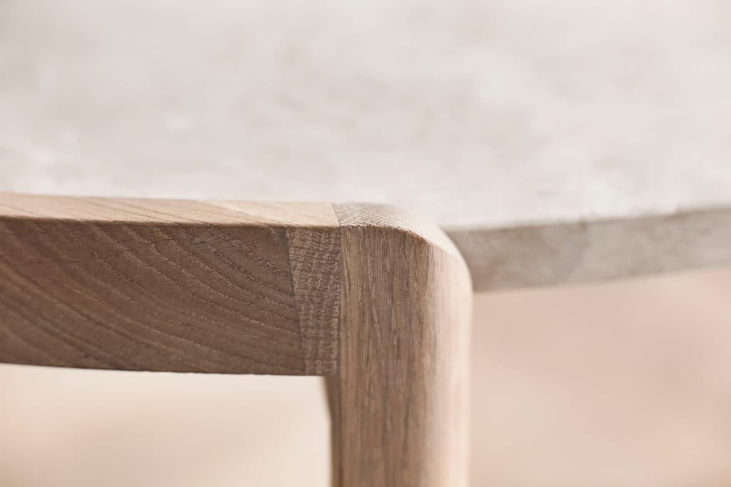 Table basse Bolia MIX - Travertin sable Ø46 cm