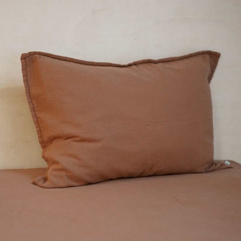 Taie d'oreiller carré Gabrielle Paris - Terracotta 50x75