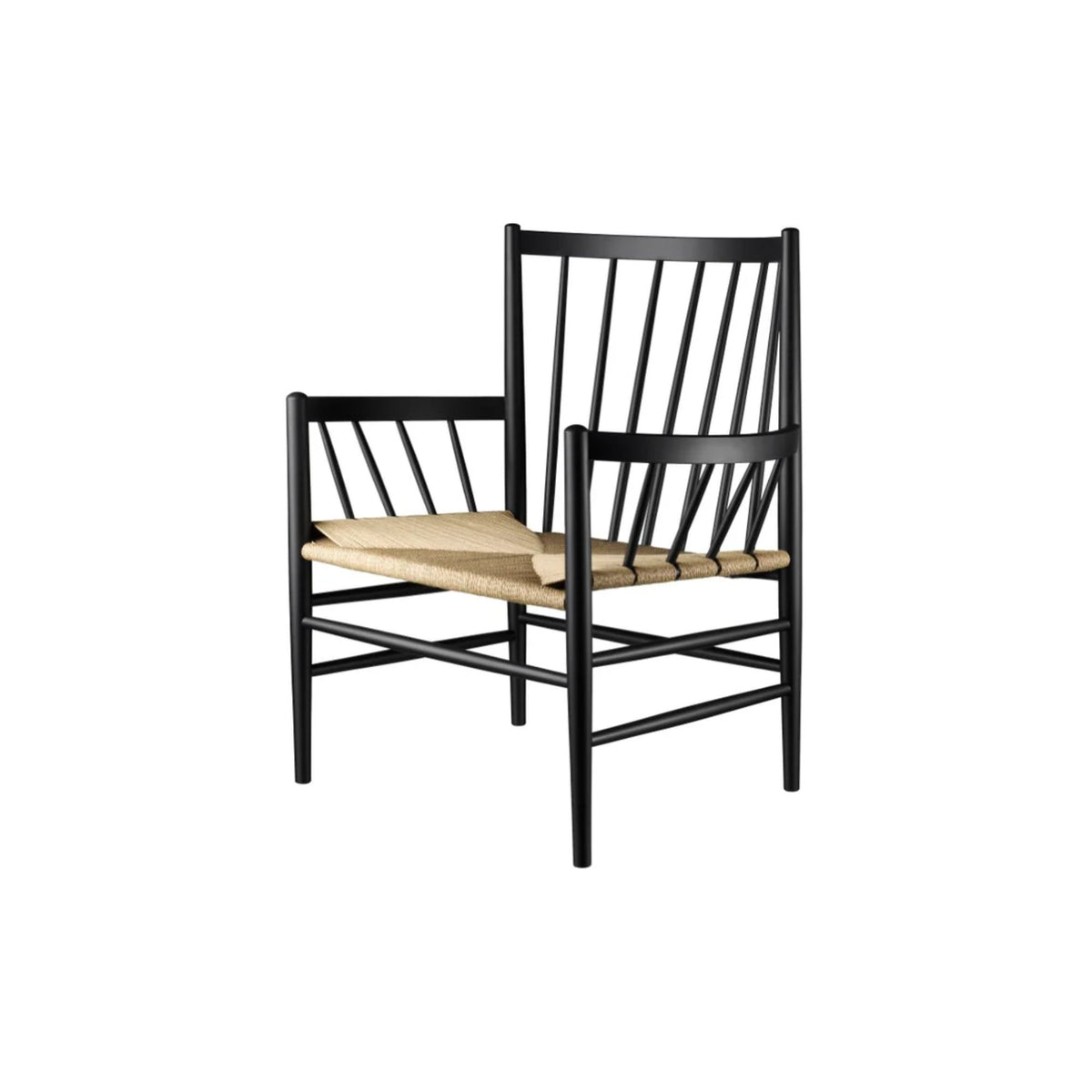FDB Mobler, Chaise lounge en chene et tissage - J82