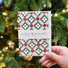 Paper Mirchi, Carte - Carreaux floraux sauge