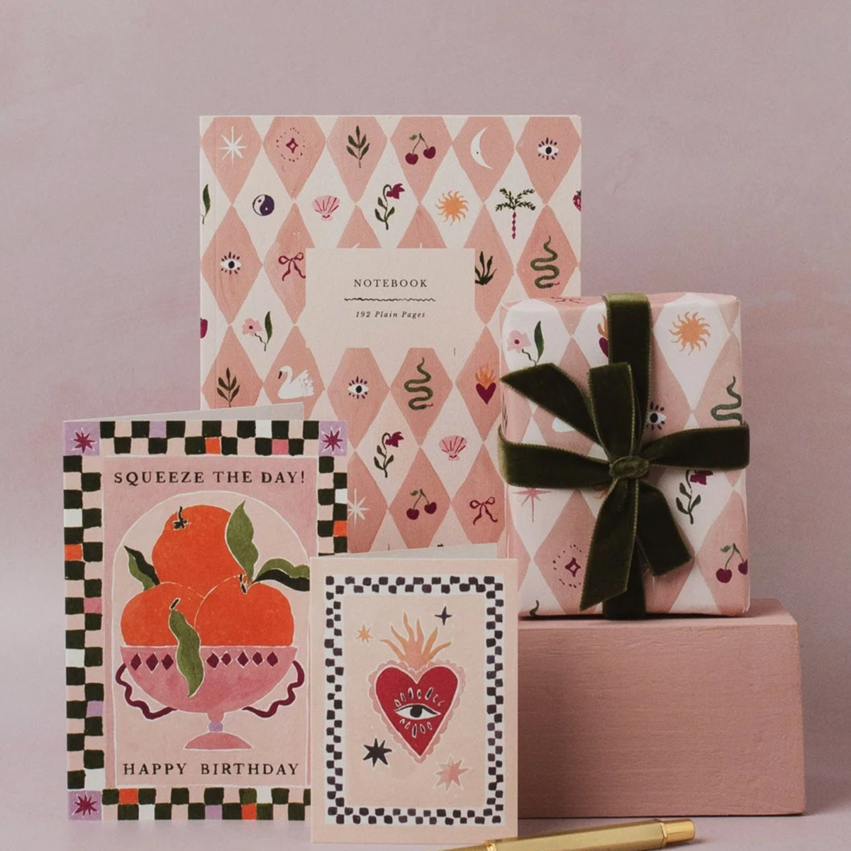Sister Paper Co, Cahier - Blush Harlequin
