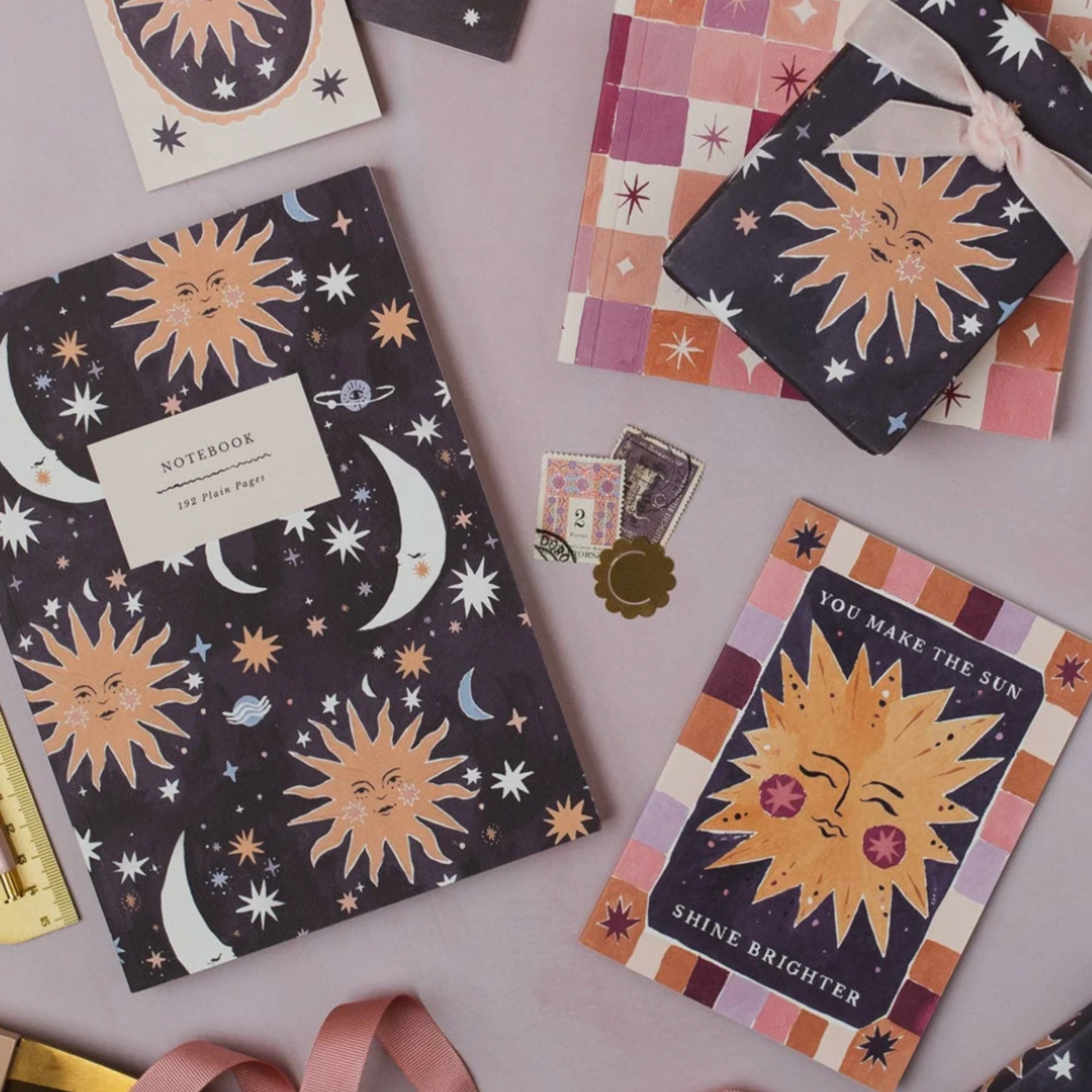 Sister Paper Co, Carnet de notes - Soleil et Lune