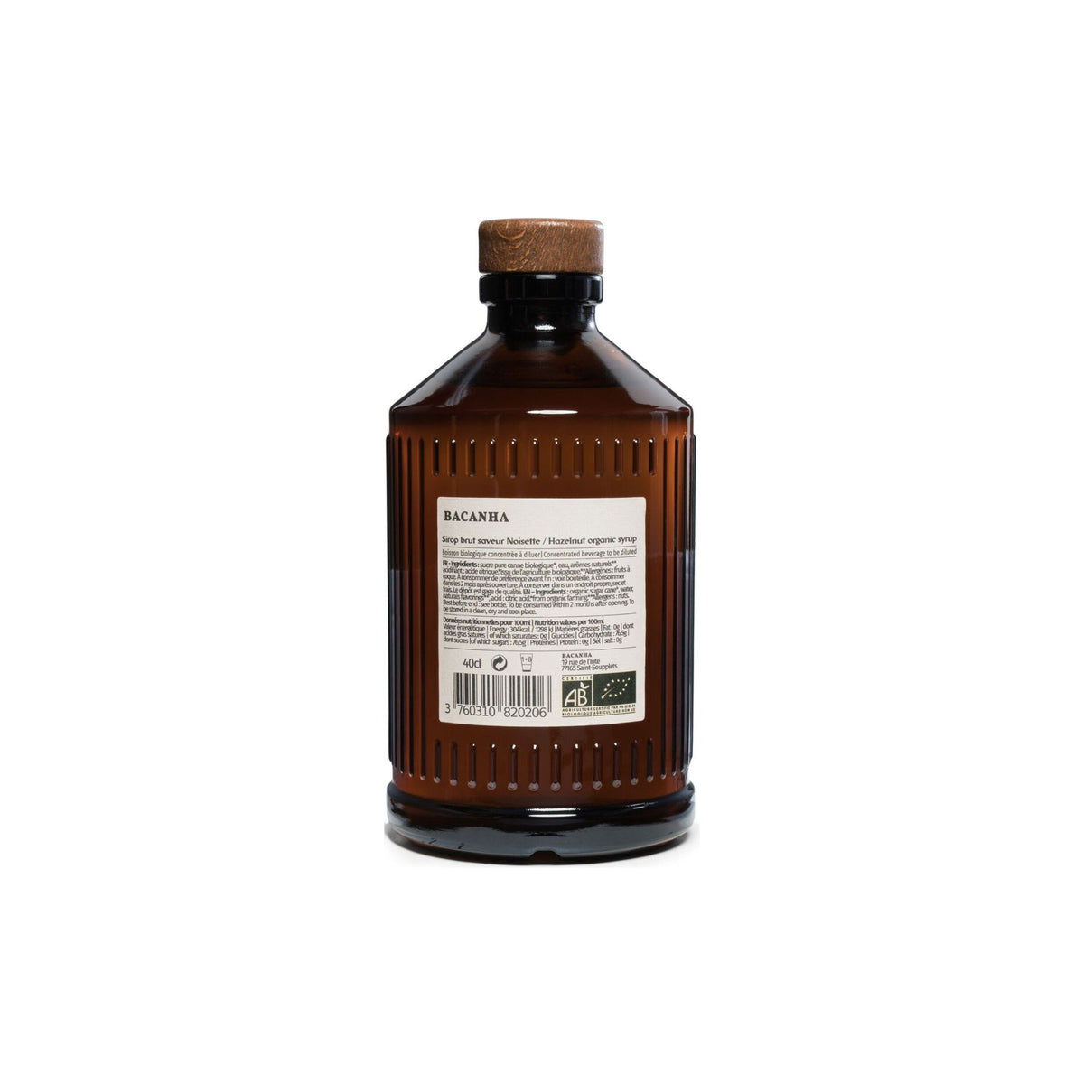 Bacanha, Sirop bio brut - Vanille