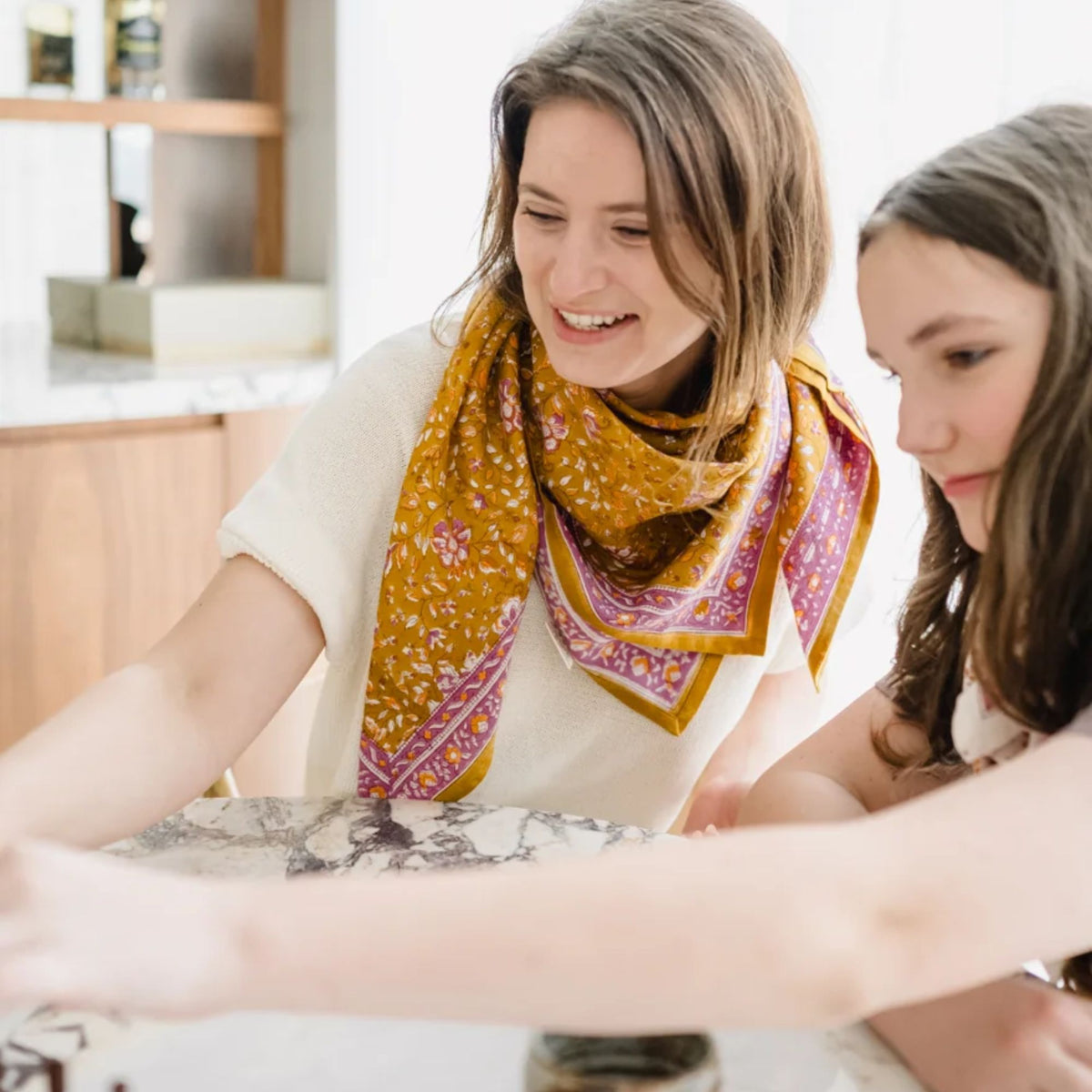 Bindi Atelier, Grand Foulard Indien - Folk Story Sun