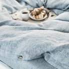 Drap housse en lin Magic Linen - Bleu