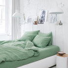 Drap housse en lin Magic Linen -  Matcha green