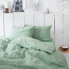 Drap housse en lin Magic Linen -  Matcha green