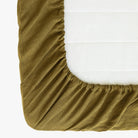 Drap housse en lin Magic Linen -  Olive green