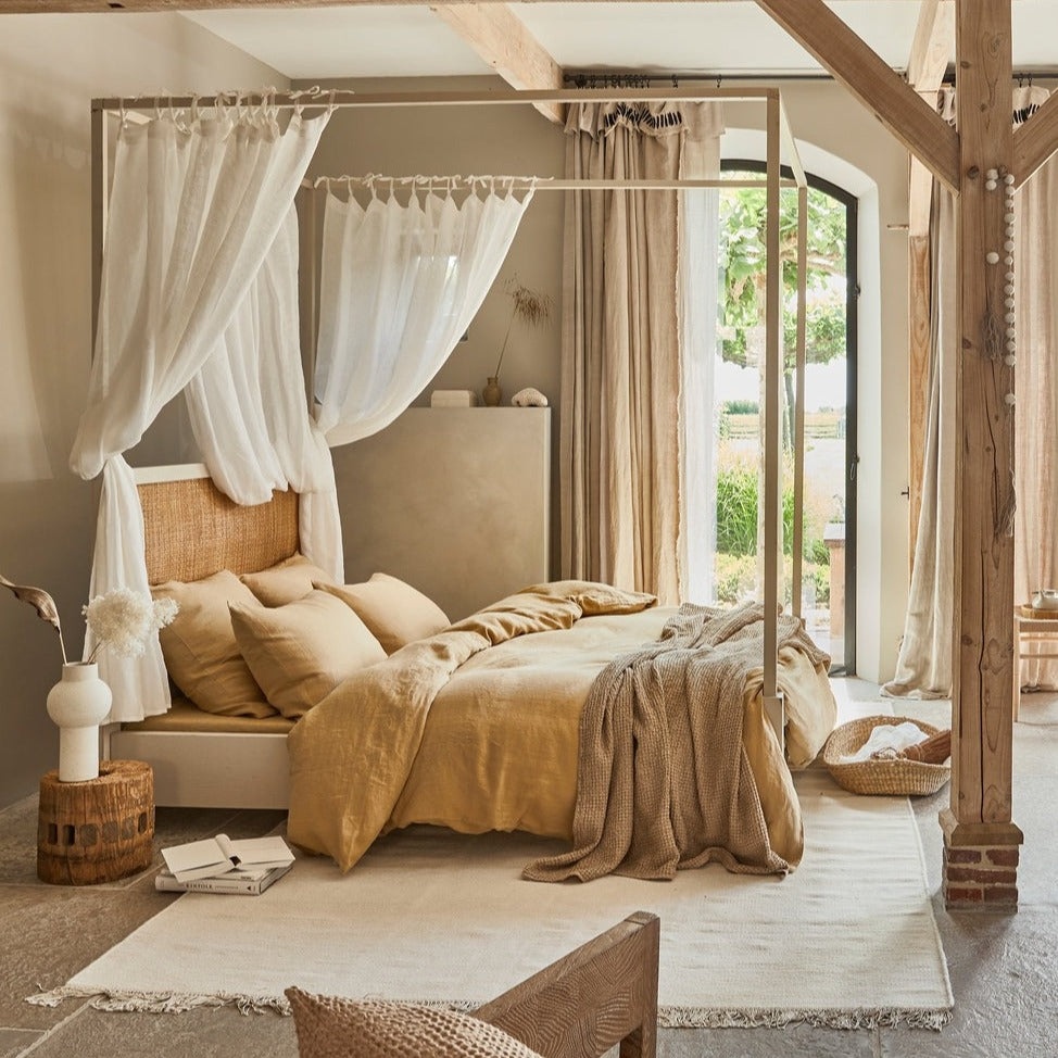 Drap housse en lin Magic Linen -  Sandy beige