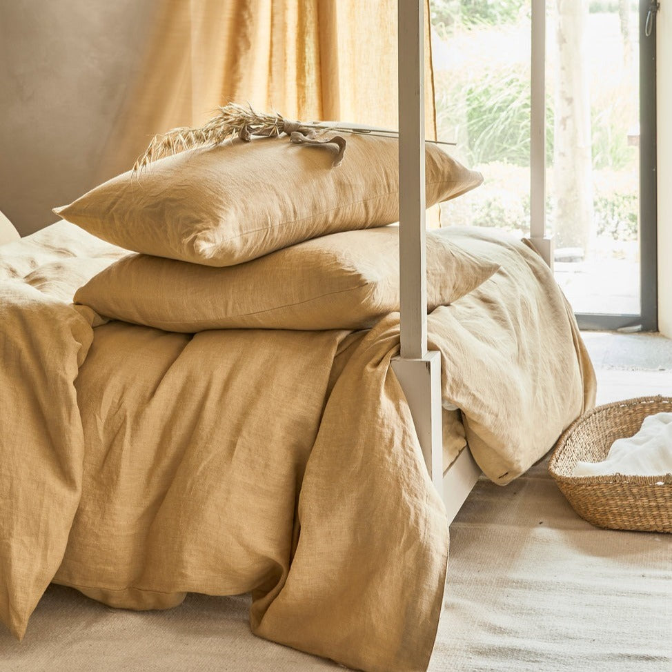 Drap housse en lin Magic Linen -  Sandy beige
