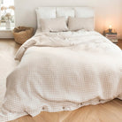 Drap housse en lin Magic Linen - Vichy Naturel