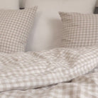 Drap housse en lin Magic Linen - Vichy Naturel