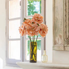 Flowrette, Pivoine de jardin en papier - Orange Corail