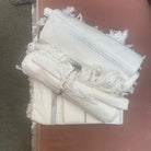 Fouta Madam Stoltz - Blanc rayé - Nad Yut