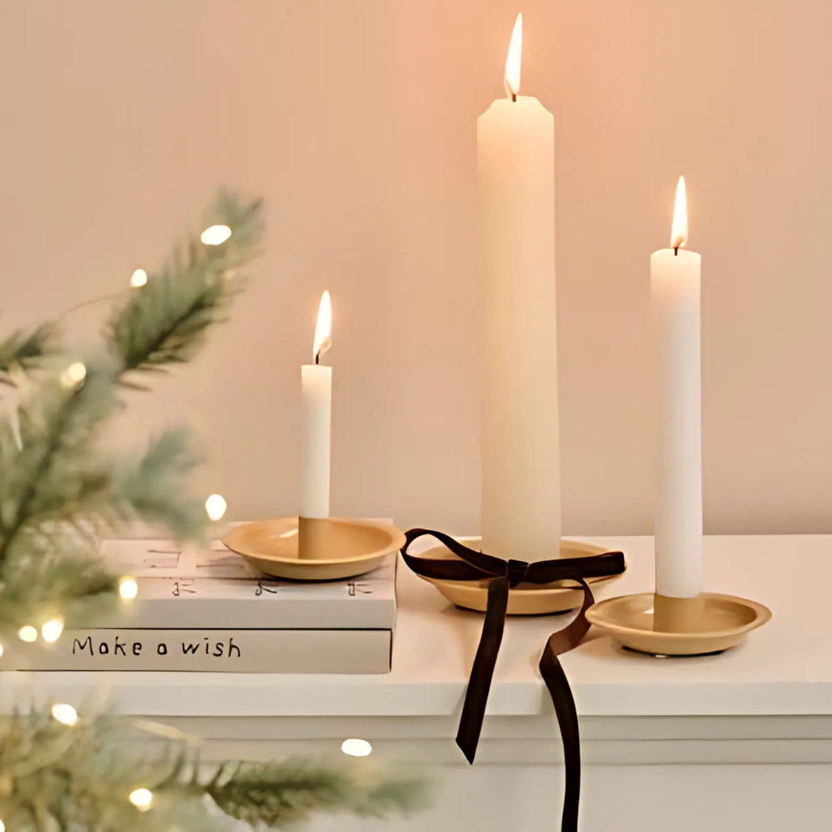 Ib Laursen, Bougeoir en métal - Beige