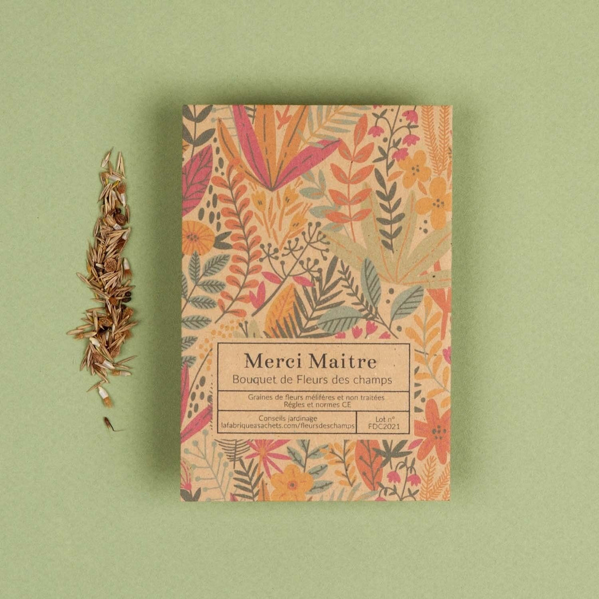 La Fabrique à Sachets, Sachet de graines Fleurs des Champs - Merci Maître