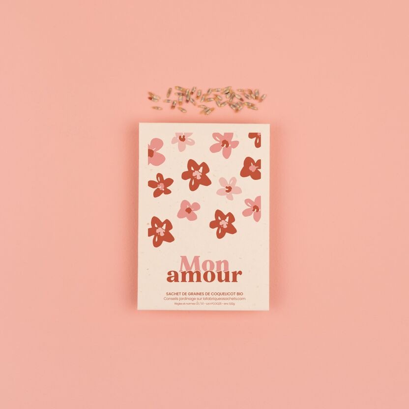 La Fabrique à Sachets, Sachet de graines de Coquelicot - Mon amour