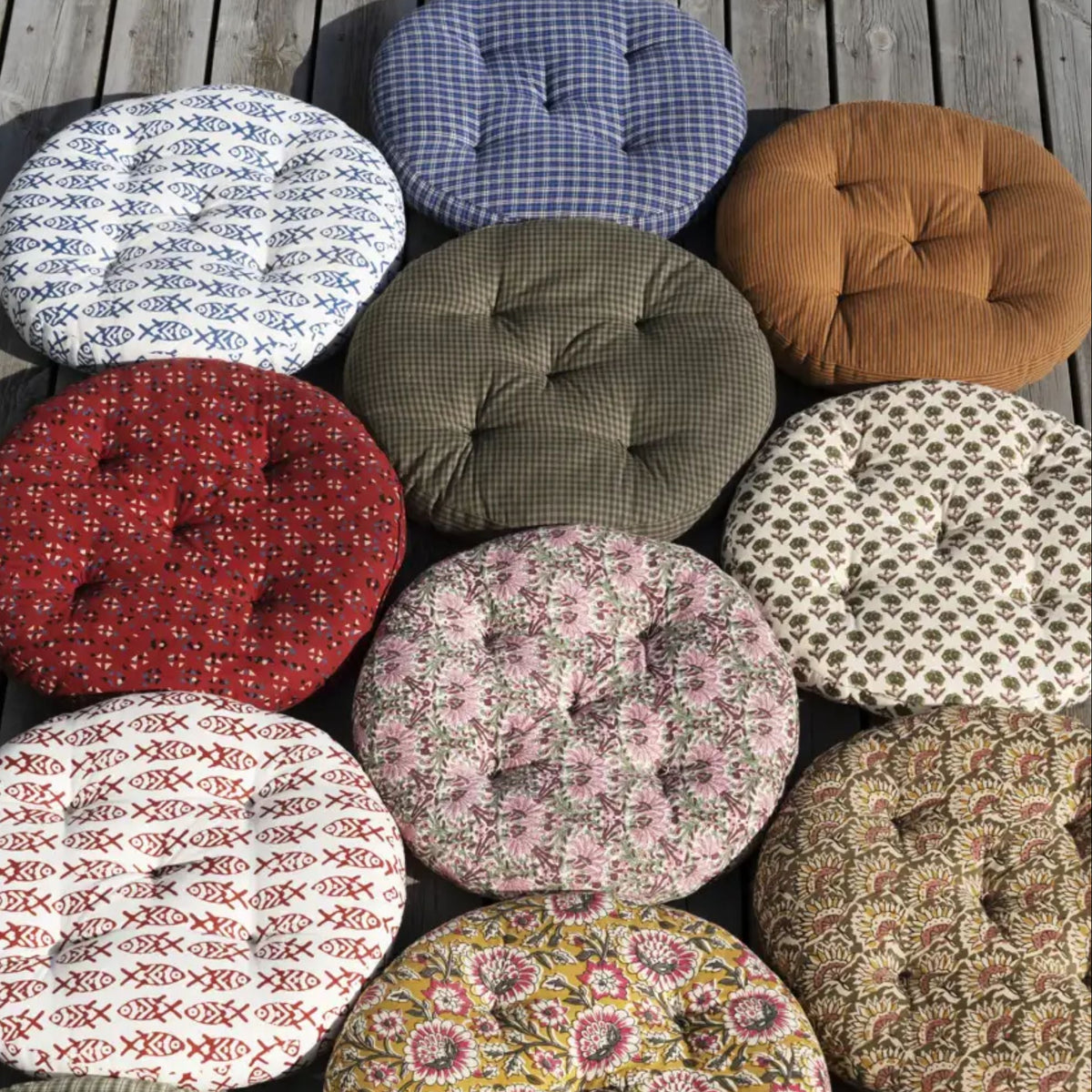Madam Stoltz, Coussin d'assise -  Fleuri Rose