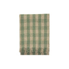 Madam Stoltz, Plaid en coton recyclé - Vichy Vert