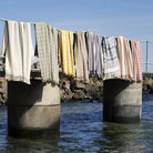 Madam Stoltz, Plaid en coton recyclé - Vichy Vert