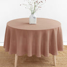 Magic Linen, Nappe ronde en lin - Coral Clay
