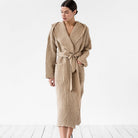 Magic Linen, Peignoir en lin gaufré pour femmes