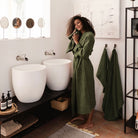 Magic Linen, Peignoir en lin gaufré pour femmes