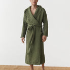 Magic Linen, Peignoir en lin gaufré pour hommes