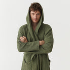 Magic Linen, Peignoir en lin gaufré pour hommes