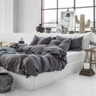 Magic Linen, Taie d'oreiller en lin - Charcoal Gray