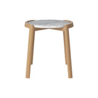 Table basse Bolia MIX - Marbre gris/blanc Ø46 cm