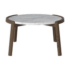 Table basse Bolia MIX - Marbre gris/blanc Ø65 cm